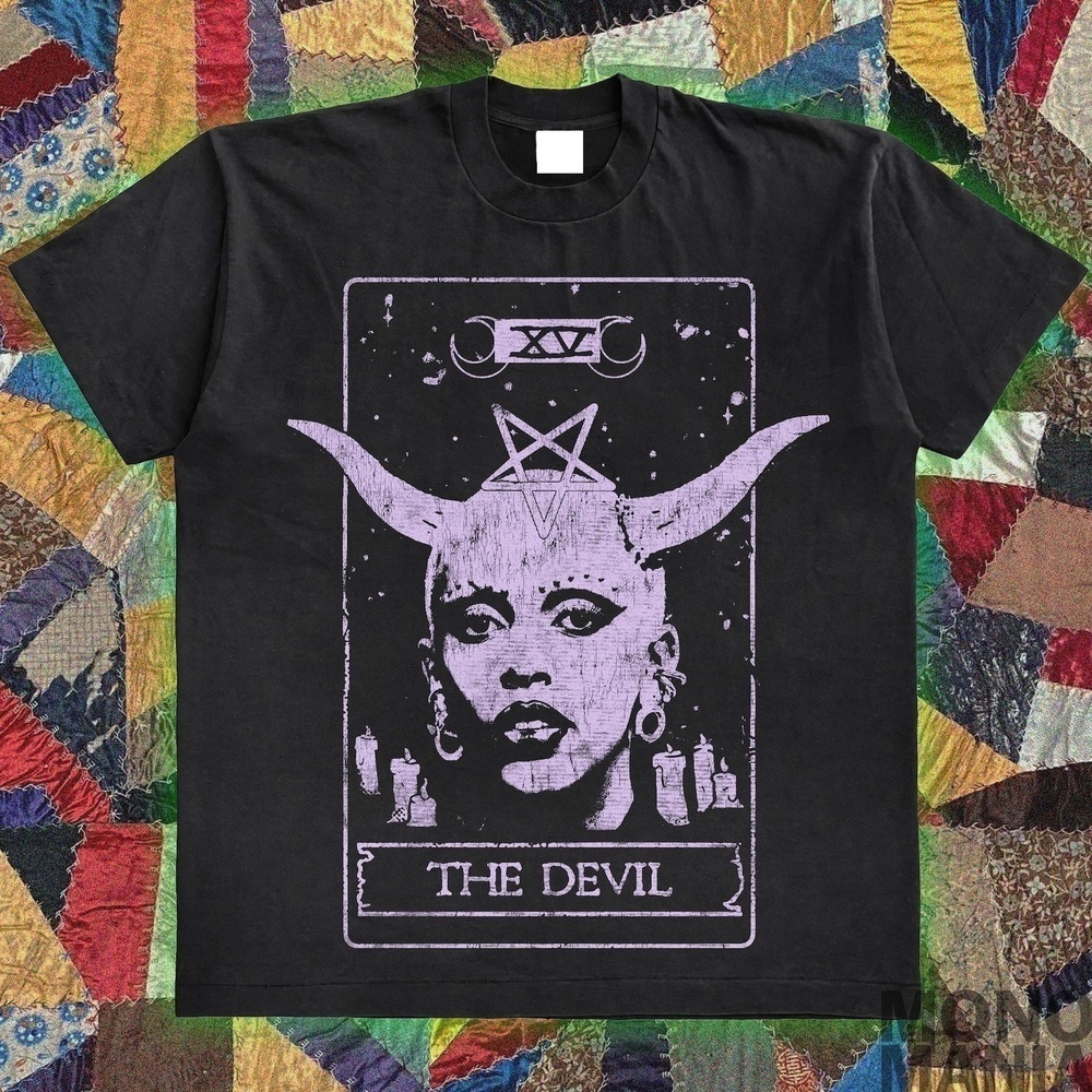 She The Devil Tarot Card Gothic Graphic Unisex Spooky Gift T-Shirt